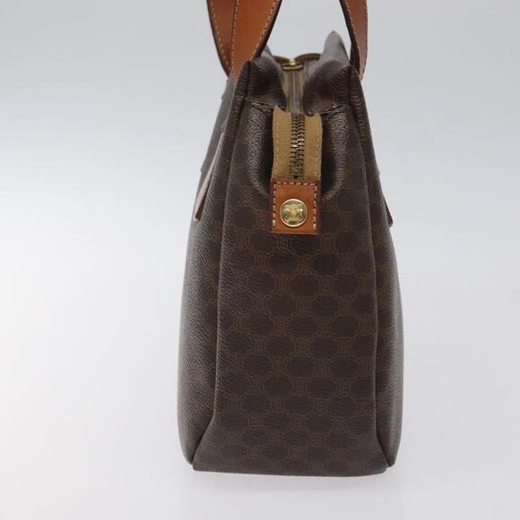 CELINE Macadam Canvas Hand Bag Pvc Leather Brown Gold - Picture 5 of 12